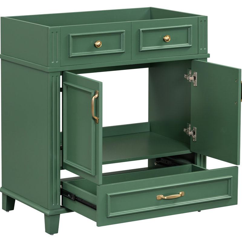 Rangement de salle de bain en bois massif, planches, armoire rétro 30 po, espace généreux pour l'armoire de base, articles de toilette de style et articles de soins personnels