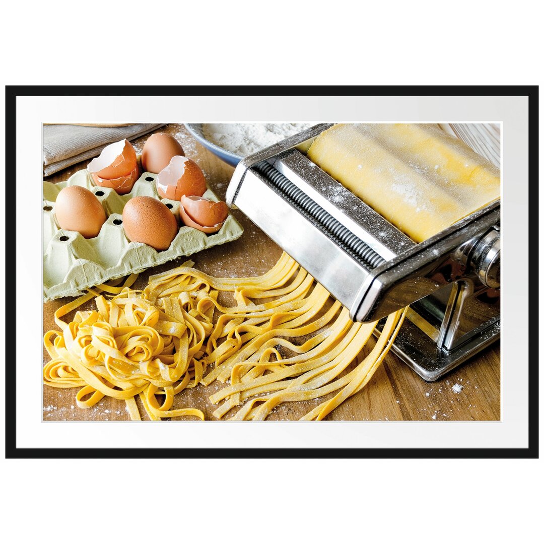 Gerahmtes Poster Nudelmaschine Pasta Italia