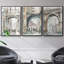 Watercolor Archures I, ensemble de 3 pièces encadrées sur toile-97913845-97913847