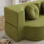 Canapé-lit pliant 2 en 1 vert avec oreiller – Canapé futon de sol une place, matelas pliant en mousse, aucun assemblage requis-423803892