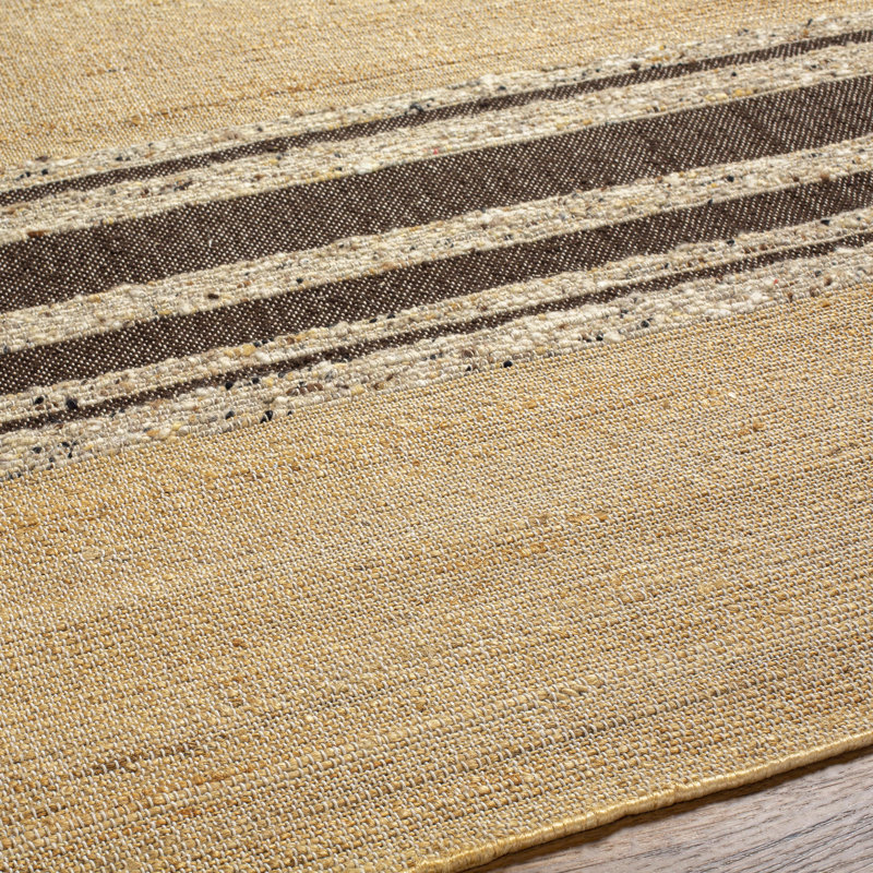Striped Area Rug in Camel, Rectangle 8' x 10', Khaki