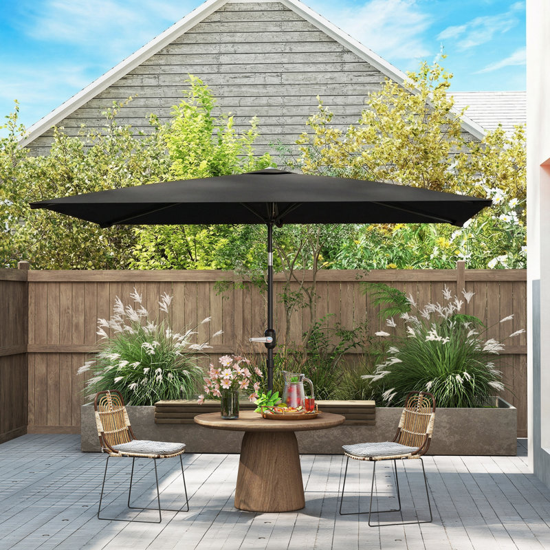 Parasol rectangulaire en aluminium 6,4 x 9,7 pi