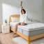 Matelas hybride à ressorts ensachés en mousse viscoélastique respirante-371657151-371657150