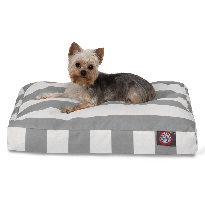 Oreiller orthopédique à rayures verticales, Petit (l 20 po x P 27 po x H 4 po) ;, Gris