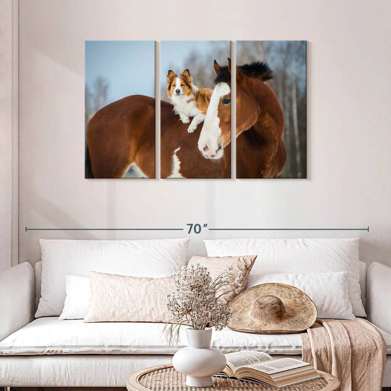 Collie On Horse, 28" H x 45" W