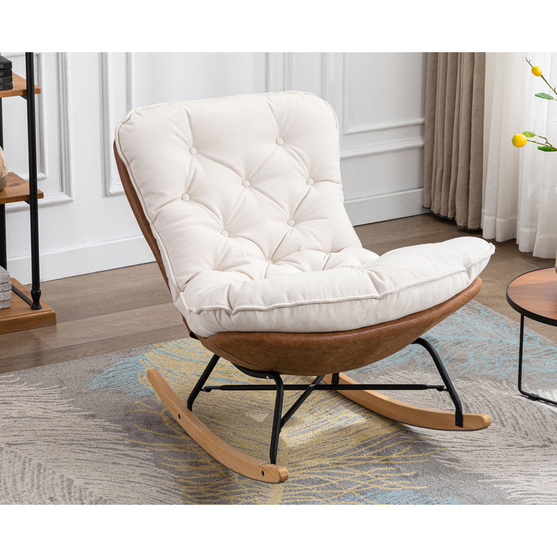 Jimar Metal Rocking Chair, Cream