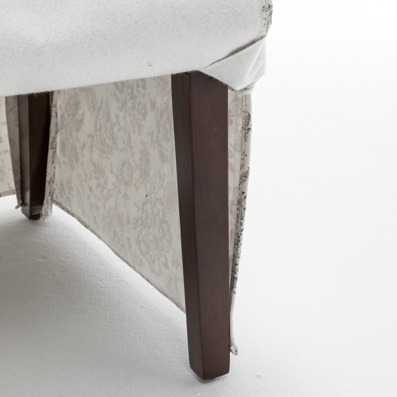 Upholstered Dining Chair With Skirted Design, Multiple Colours & Patterns Available, Grey Floral