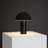 Celia 10" Mushroom Portable LED Black Table Lamp, 3-Way Dimming and Rechargeable-1599674332