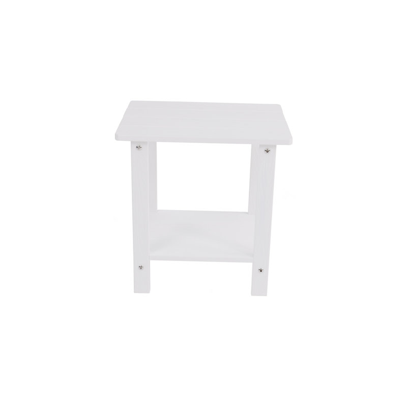 Table d'appoint avec 1 tablette, Blanc