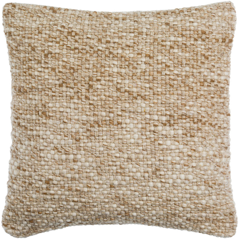 Housse de coussin en coton, 22 po x 22 po, Polyester/ Bourre en polyester
