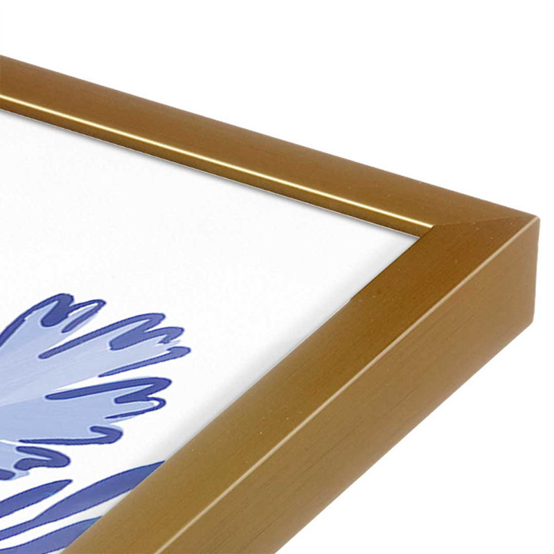 «Blue Reverie III» par Laura Marshall, reproduction d'art sur toile, H 40 po x l 30 po, Or