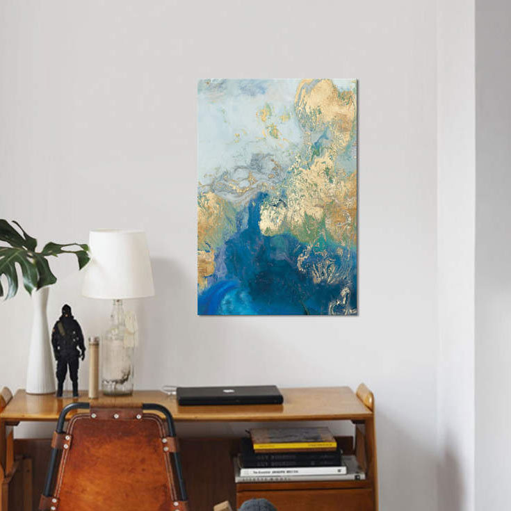 « ocean splash ii », reproduction d’impression sur toile, H 12 po x l 8 po x P 0,75 po