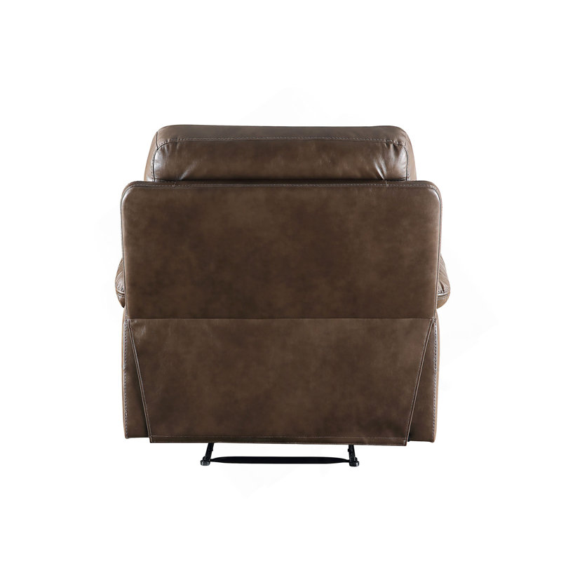 Fauteuil inclinable électrique brun avec accoudoirs coussinés