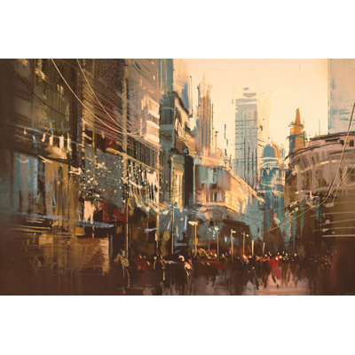 Vacla, peinture de la ville sur toile