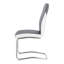 Chaise d'appoint rembourrée grise et blanche Jakaela