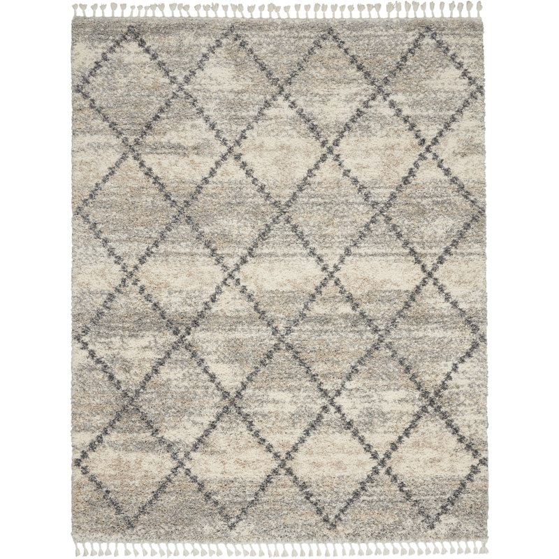 Geometric Shag Area Rug, Rectangle 239 x 320cm