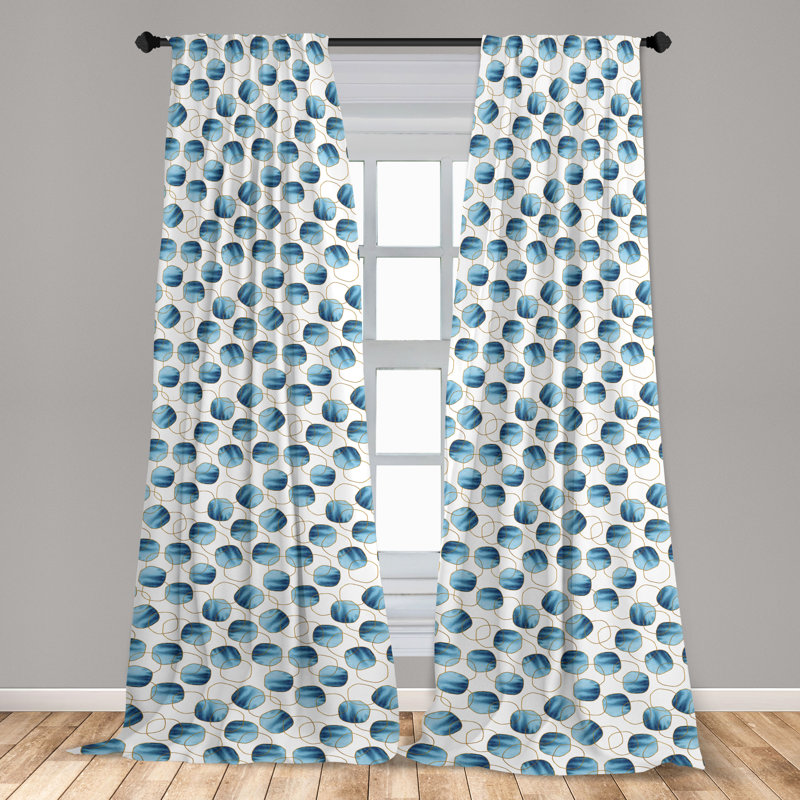 Semi Sheer Curtain Pair, 28" W x 63" L