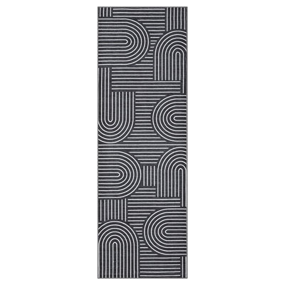 Modern Rainbow Striped Machine Washable Rug Stain Resistant Easy Cleaning Indoor Carpet With Non-Slip Backing Low Pile Floor Cover Non Shedding Folding Rug