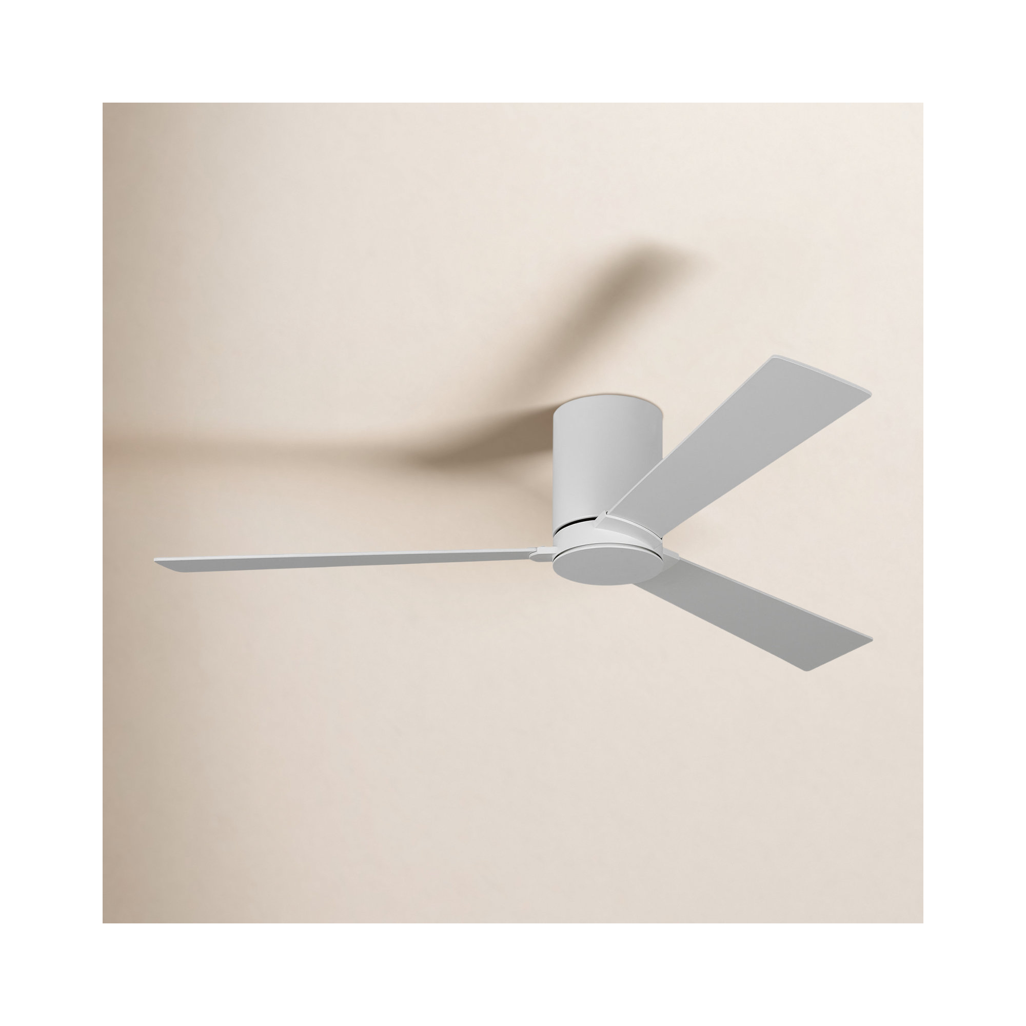 Salma 3 Blade Ceiling Fan, Matte White, Matte White, 9.3" H x 52" W
