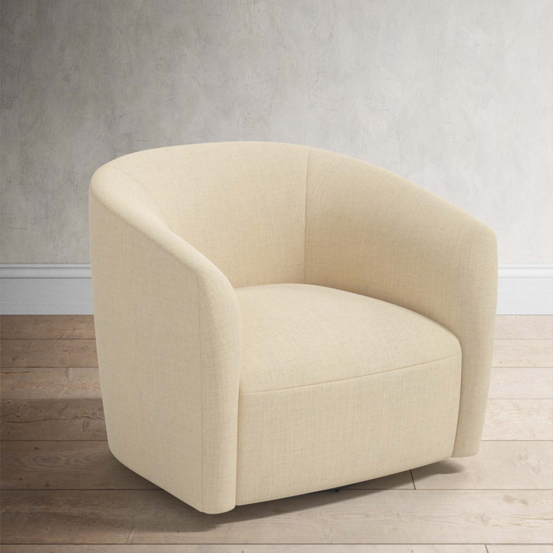 Marita 32" Barrel Chair, Classic Linen Linen