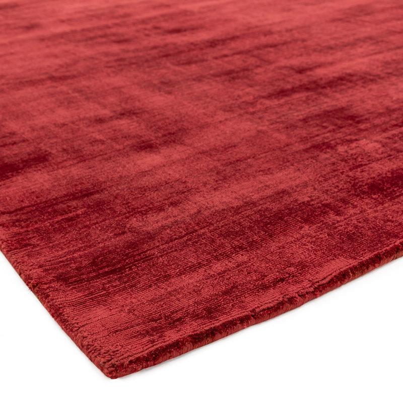 Doris Plain Silky Berry Red Rug, Runner 66 x 240cm