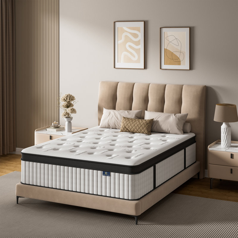 Matelas hybride moyen en mousse à mémoire de forme de 10 po dans une boîte, Lit simple