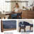 Mid-Century Modern Upholstered Dining Chairs with Curved Back and Solid Wood Legs, Set of 6-2061911438-2061911437