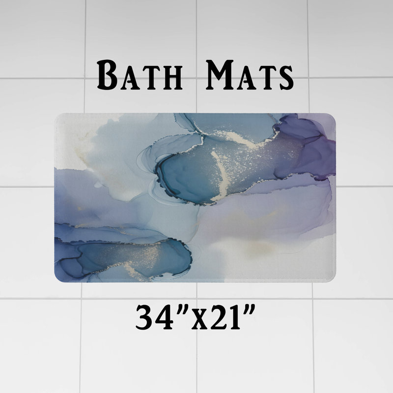 Rideau de douche avec tapis de bain, H 93 po x l 70 po