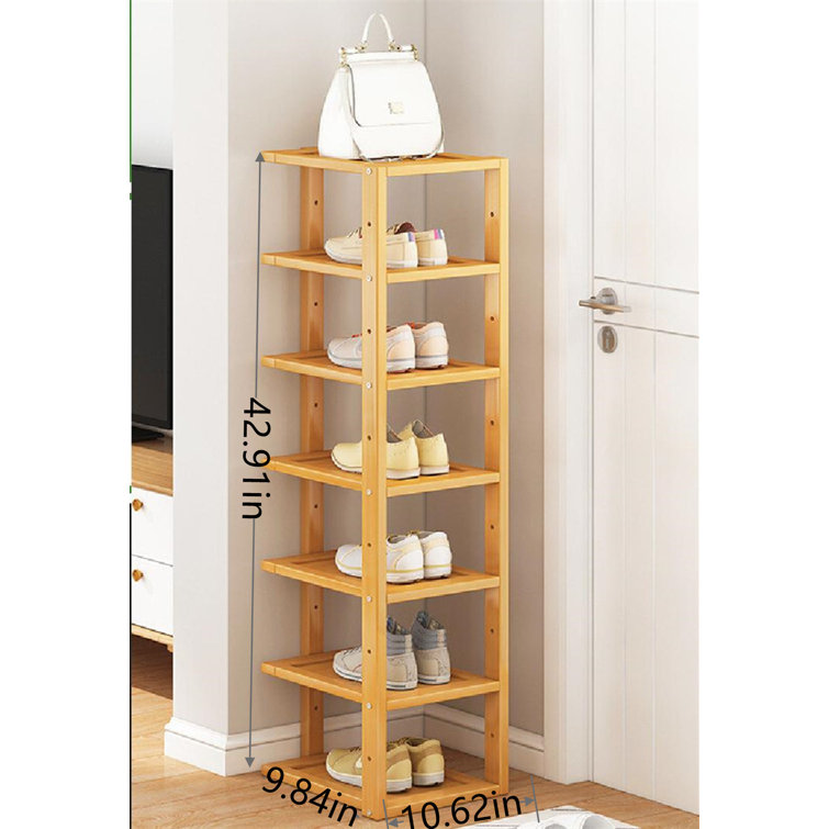 Ebern Designs 3 Pair Solid Wood Shoe Rack