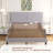 Upholstered Bed with Charging Station Queen Size Wood Slat Platform Bed Frame Modern USB Port Adjustable Headboard, No Box Spring Needed, Gray-499940794-506681750