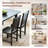 Dining Chair Set Of 4 With Rubber Wood Frame & Leaf-shape High Back For Kitchen-678294965-678294967