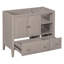 Base de meuble-lavabo 36 po seulement, structure en bois massif et panneaux de fibres à densité moyenne, gris
