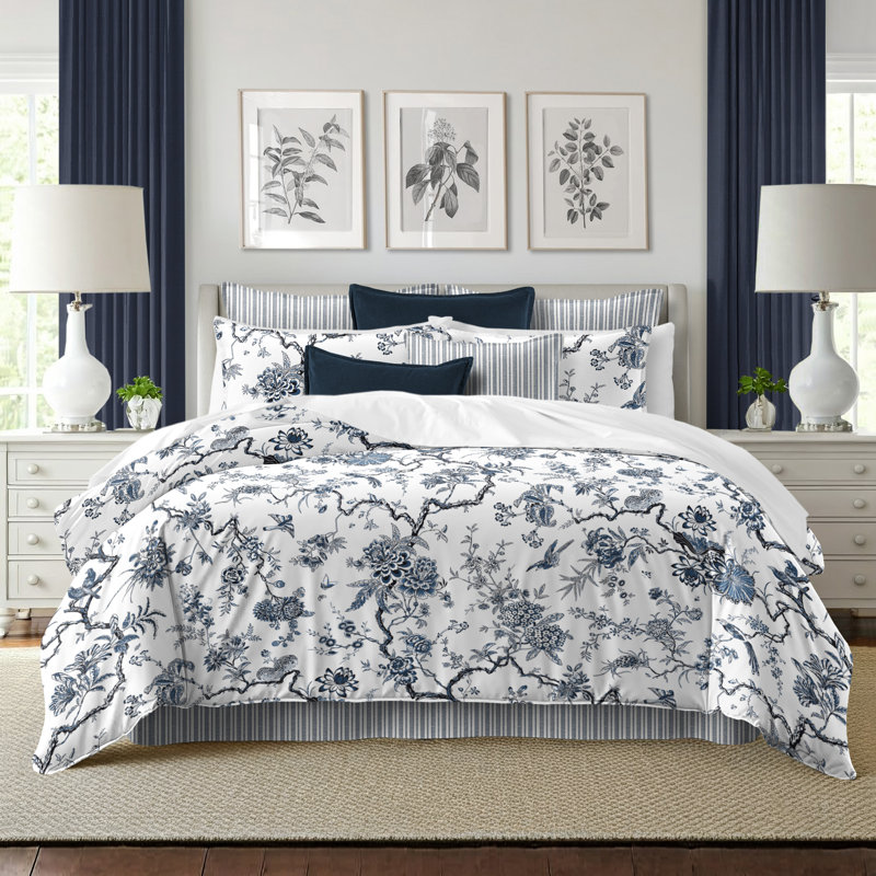 Tree Top Sky Cotton Duvet Cover Set, Queen Duvet Cover + 7 Additional Pieces
