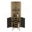 Armoire de bar Audra, six tablettes, quatre tablettes avec porte Audra