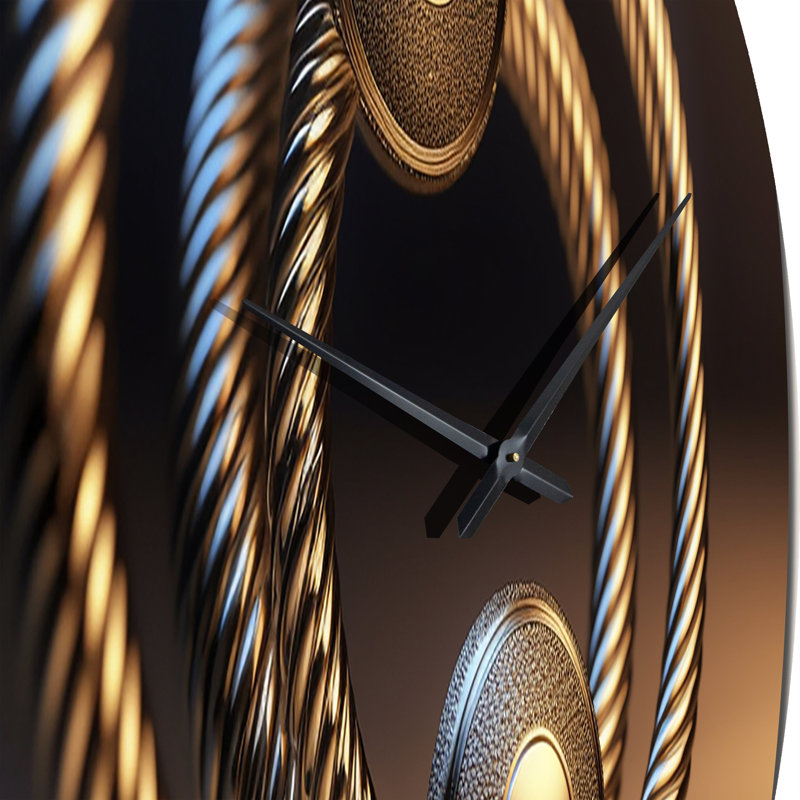 Horloge murale Quantum Entanglement Futuristic Bliss III - Paysage abstrait, Grand