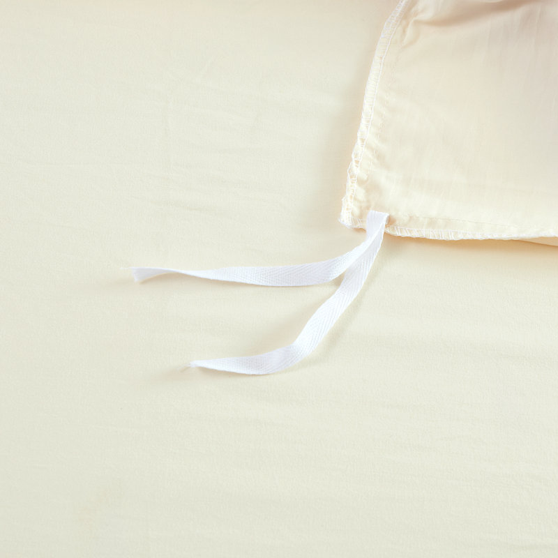 Brushed Microfiber Duvet Cover Set, King Duvet Cover + 2 King Pillowcases, Ivory