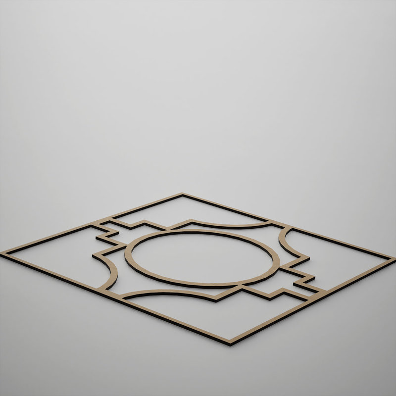 Panneaux muraux décoratifs en bois de gypse, grand, l 23 3/8 po x H 23 3/8 po x T 3/8 po, chêne blanc