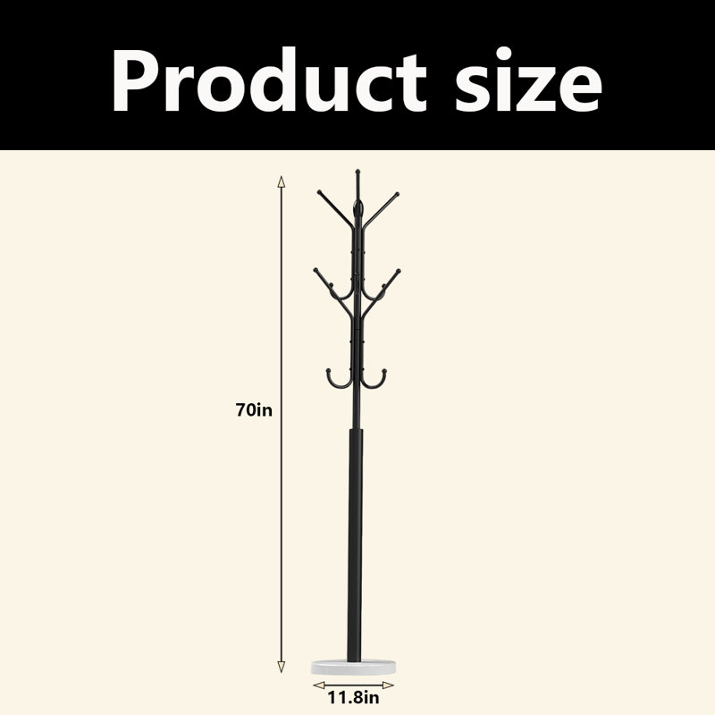 Coat Rack Freestanding With Base