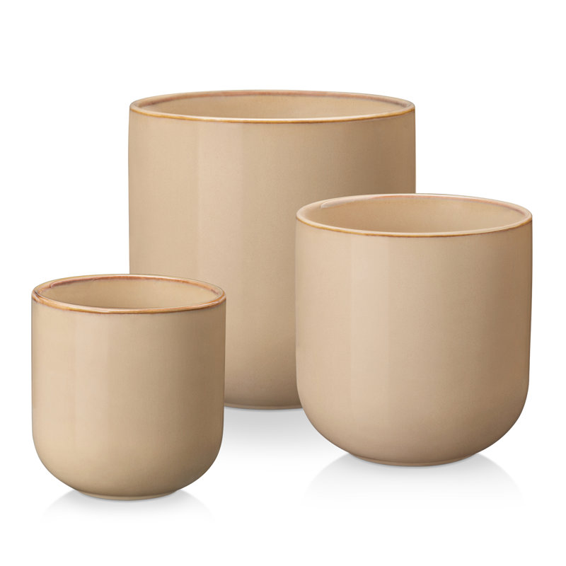 HDHPOT Ceramic Pot Planter, Brown