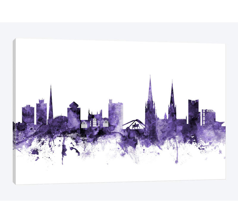 « coventry, england horizon » par michael tompsett, impression sur toile tendue, H 18 po x l 26 po x P 1,5 po, Toile tendue