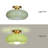 Modern Green Glass Flush Mount Ceiling Light with Gold Metal Base-481674234