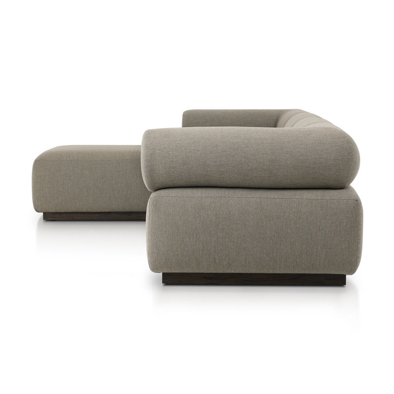 Lenox Modular Chaise Sectional, Brown Polypropylene/Olefin