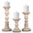 Willow Candleholders in Whitewash, Set of 3