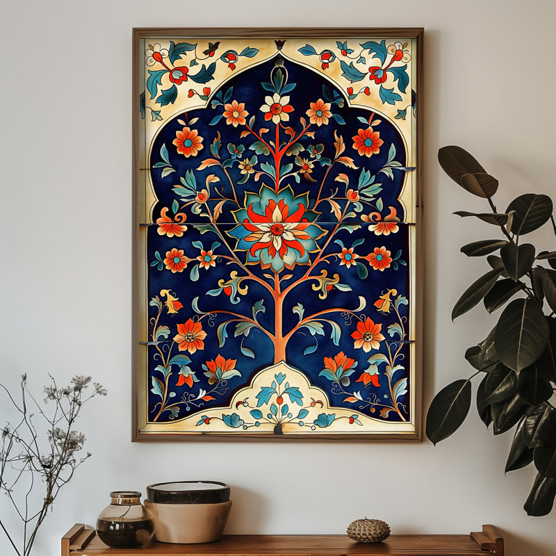 Élégante peinture décorative en panneau de fibres à densité moyenne, 13,8 x 18,5 x 0,1 pouces | 100% panneau de fibres à densité moyenne avec épaisseur de 3 mm, cadre 100% bois de pin | Œuvre d'art imprimée aux UV pour une décoration élégante, parfaite pour le salon ou le bureau