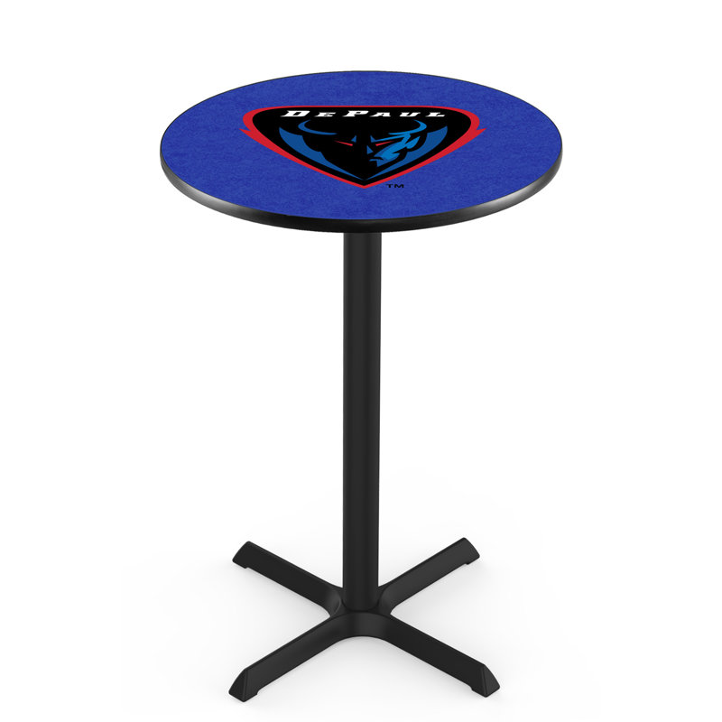 NCAA Round Metal Base Dining Table, DePaul University
