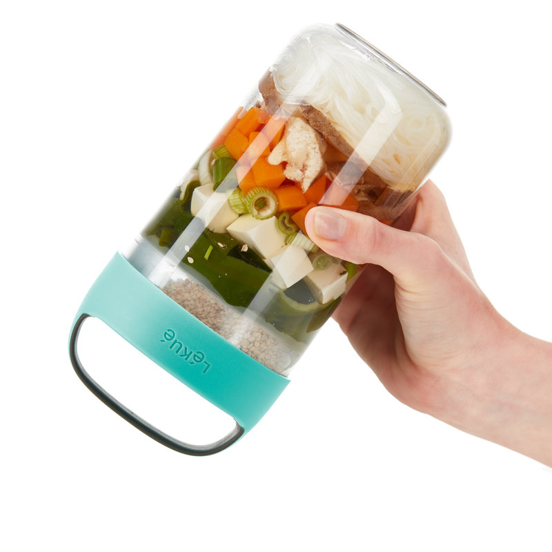 Pot à emporter Lékué, 600 ml (20,3 oz), Turquoise