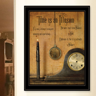 «Time Is an Illusion» par Billy Jacobs - Reproduction d'art graphique sur papier encadré