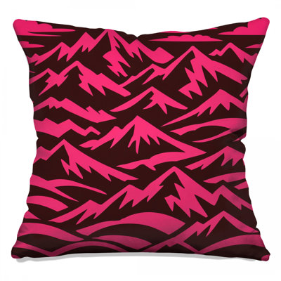 Coussins à double face Pink Mountain Silhouettes