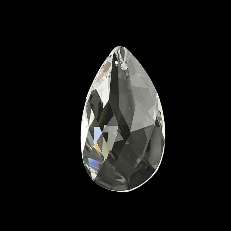 Set Of 24 ASFOUR 1.5" (38MM) Faceted Almond Crystal, 12