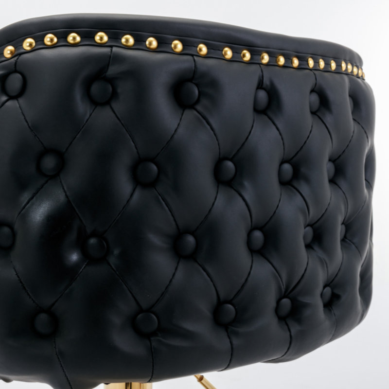 Chaise de salle à manger, Doré, Noir, noir, noir, noir
